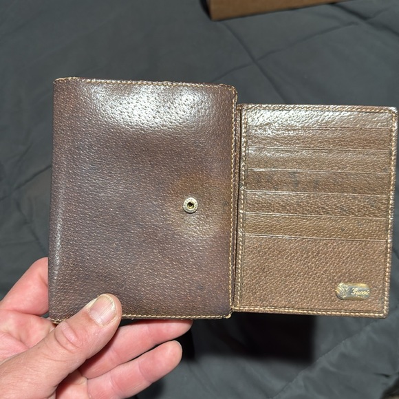 Authentic Vintage Gucci Brown Wallet Micro GG Clasp Very Rare! - Picture 15 of 17